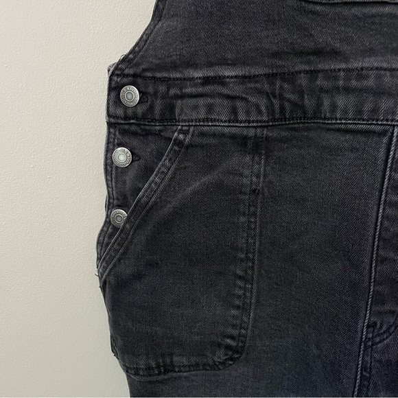 Old Navy Black Gray Denim Overalls - Picture 4 of 6